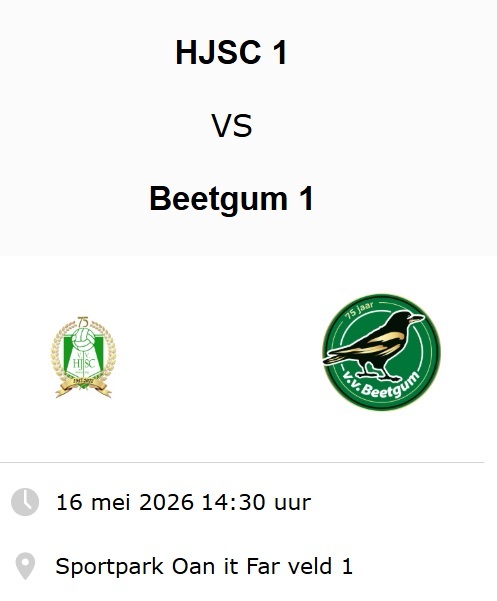 Kampioenschapswedstrijd HJSC- Beetgum