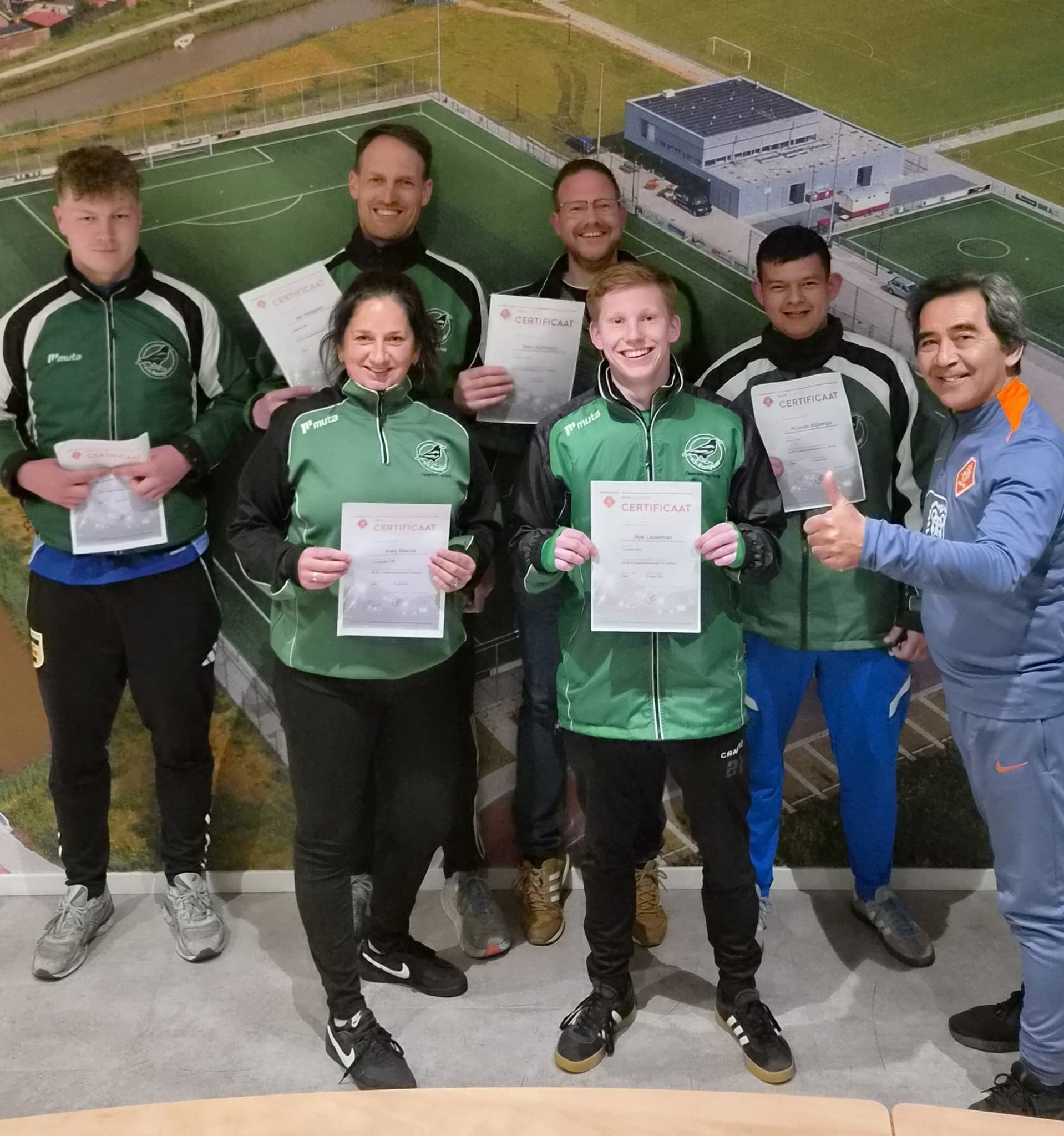 Jeugdtrainers v.v. Beetgum geslaagd voor opleiding