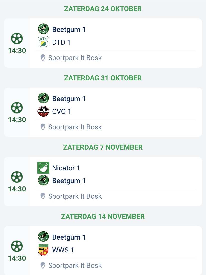 Vier op een rij voor Beetgum