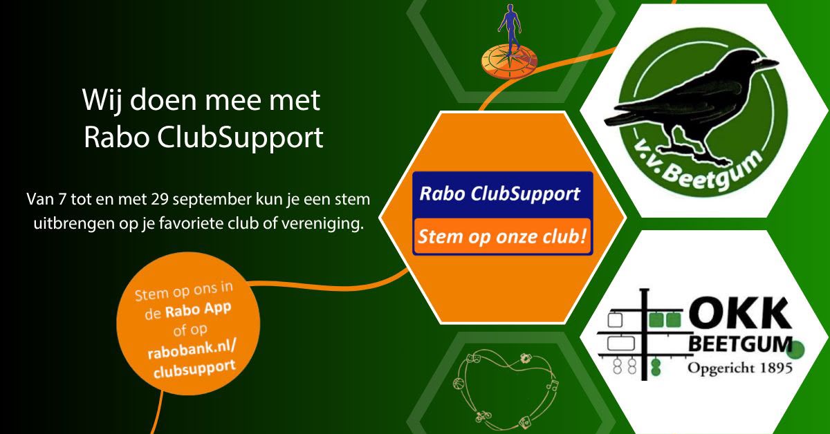 WIJ DOEN MEE MET RABO CLUBSUPPORT! ⚽️💚