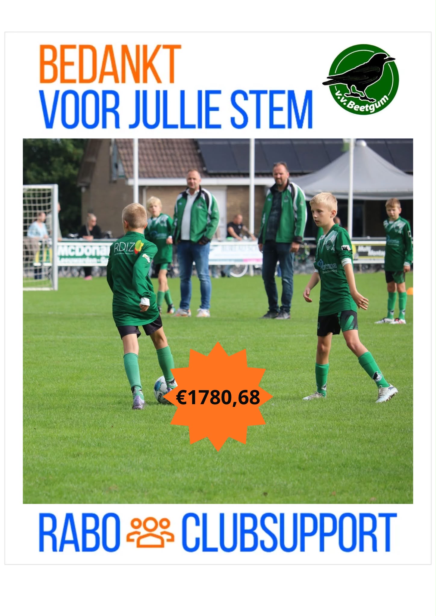 Wauw, wat een prachtig bedrag! 💚