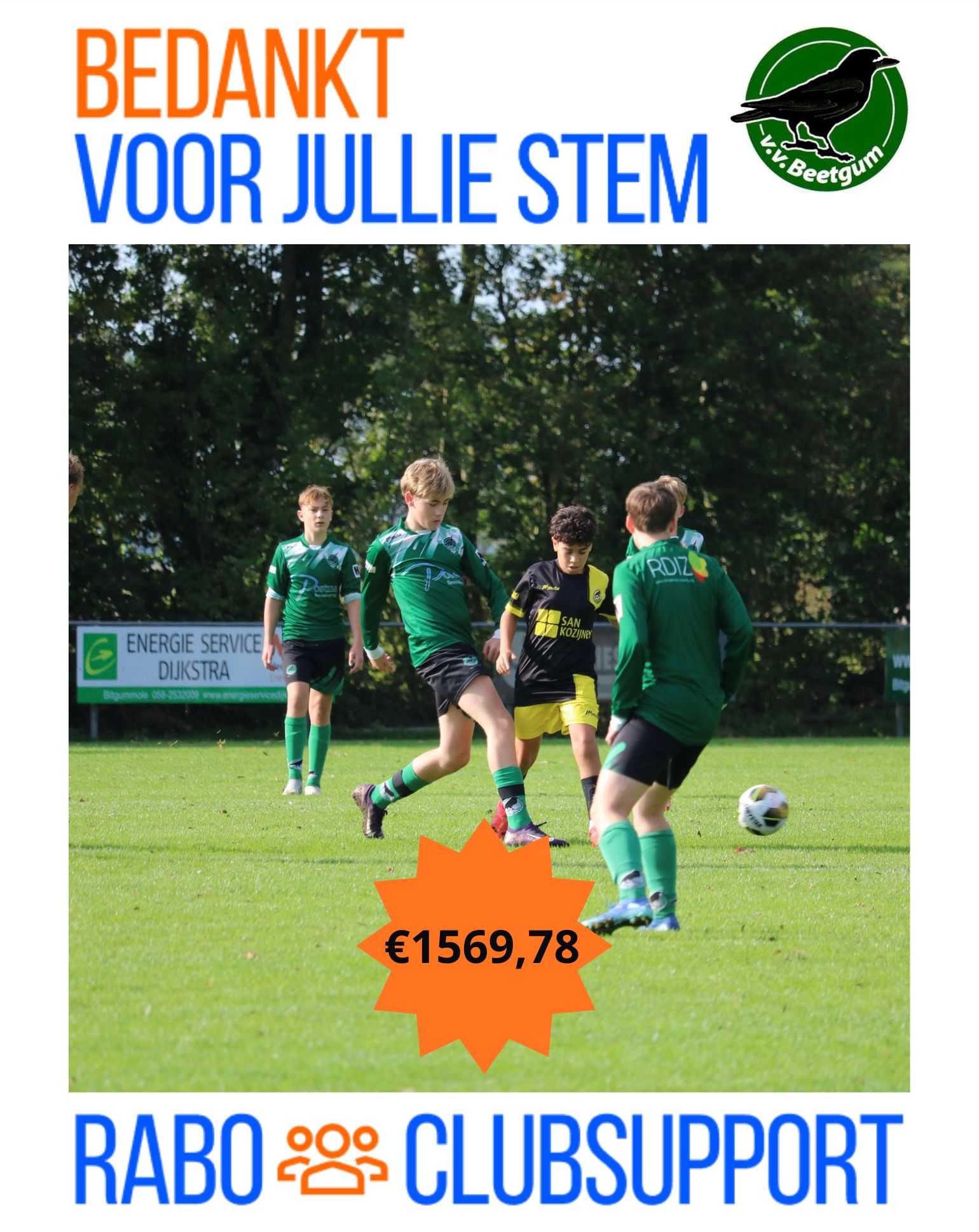 Prachtig resultaat Rabo Clubsupport